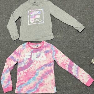 Fila Kids Gray and Tie-Dye Long Sleeve Tees
